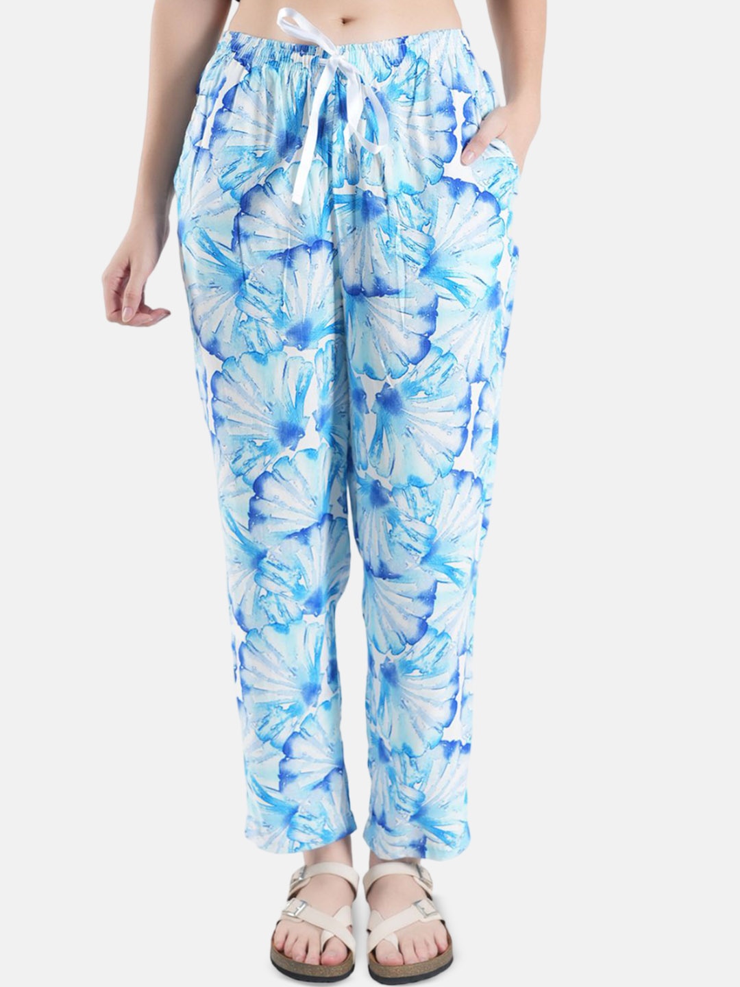 

Jandir Fashion Women Printed Trousers, Blue