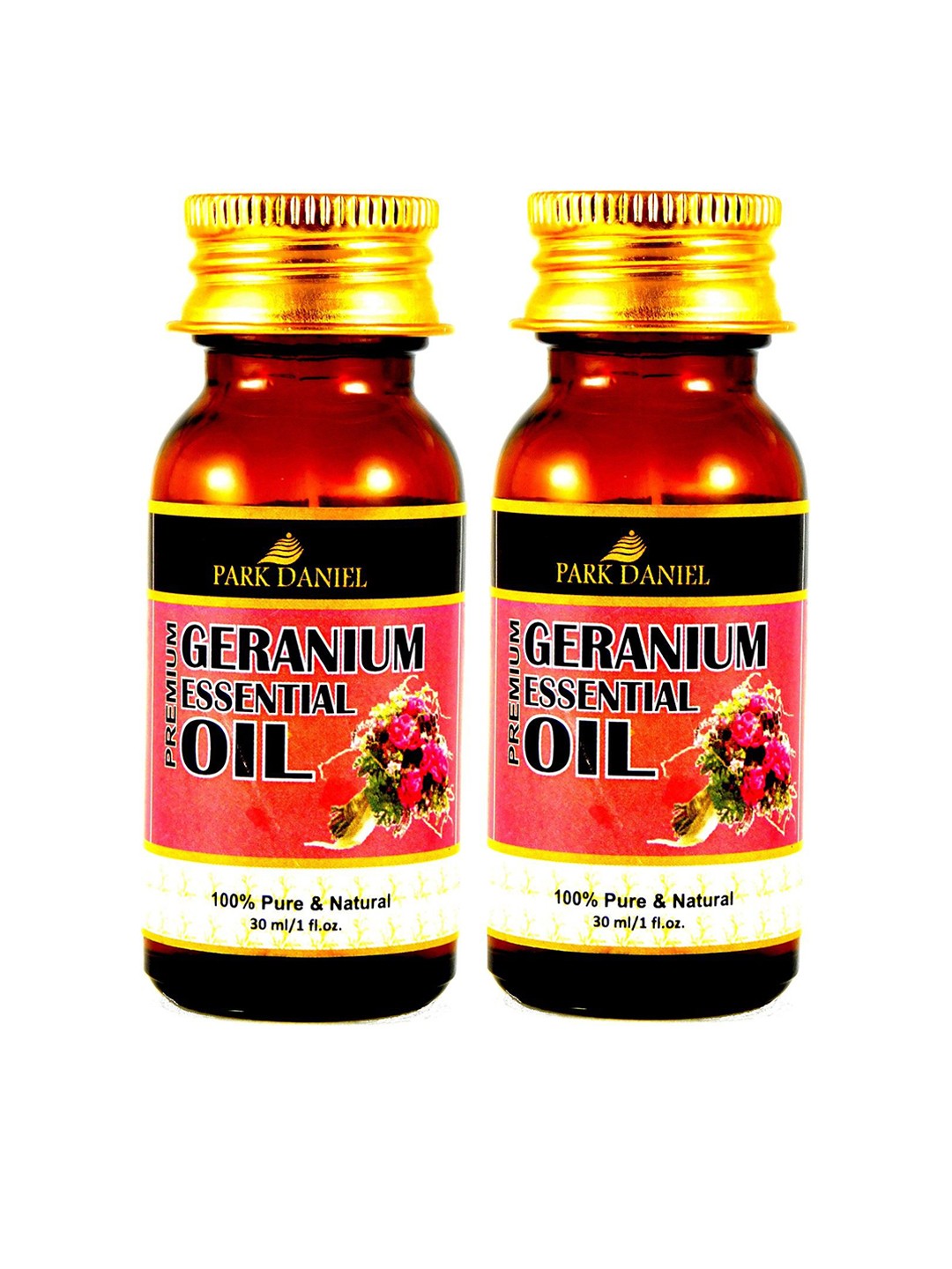 

Park Daniel Set Of 2 Premium Geranium Essential Oil - 30 ml Each, Transparent