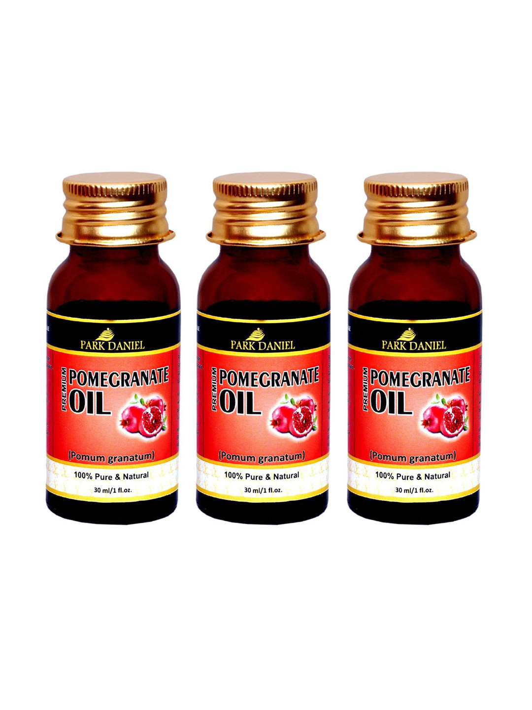 

Park Daniel Set of 3 Pure & Natural Organic Pomegrante Oil - 30 ml Each, Transparent