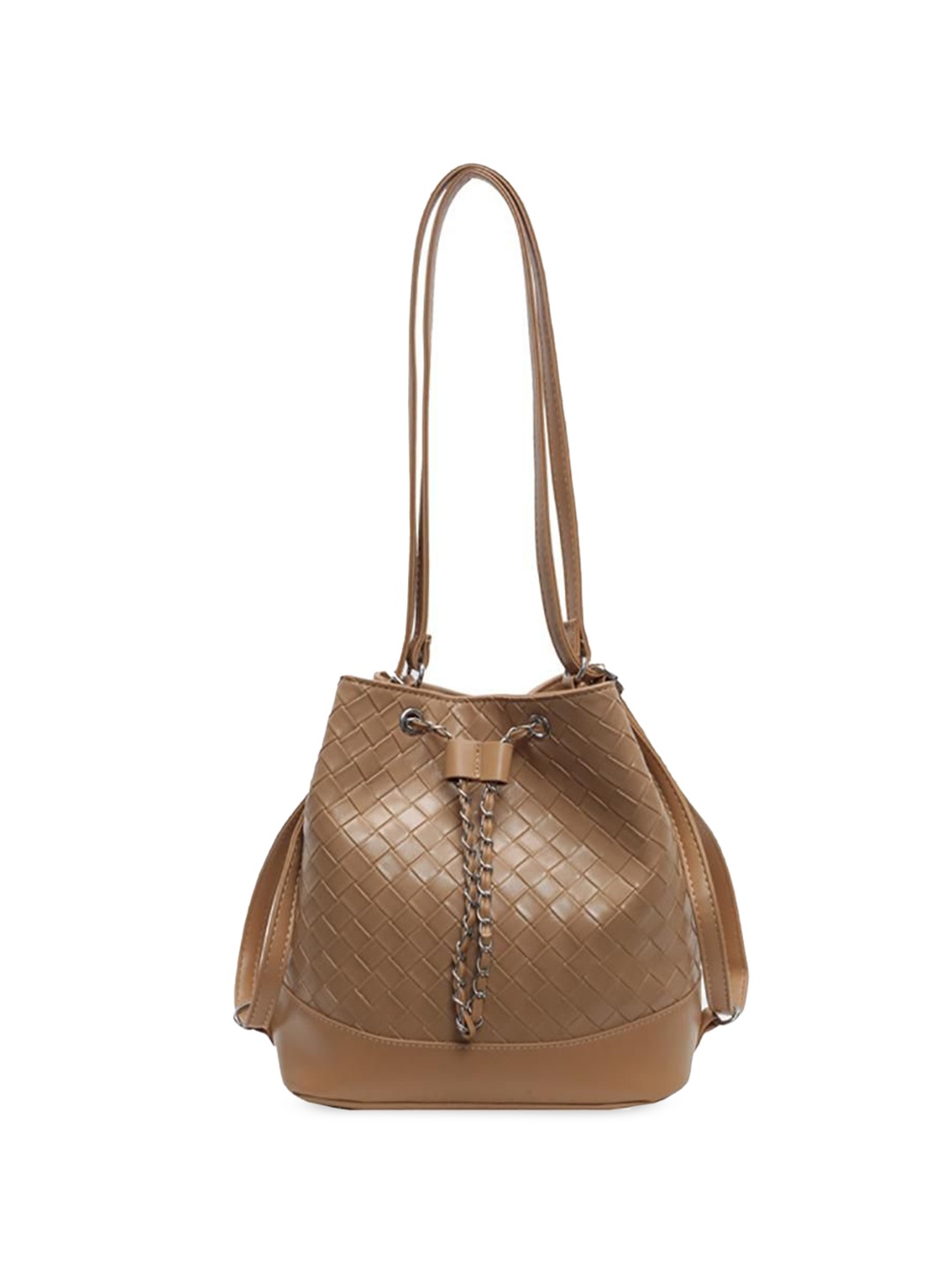 

StyleCast x Revolte Women Textured Structured Shoulder Bag, Brown