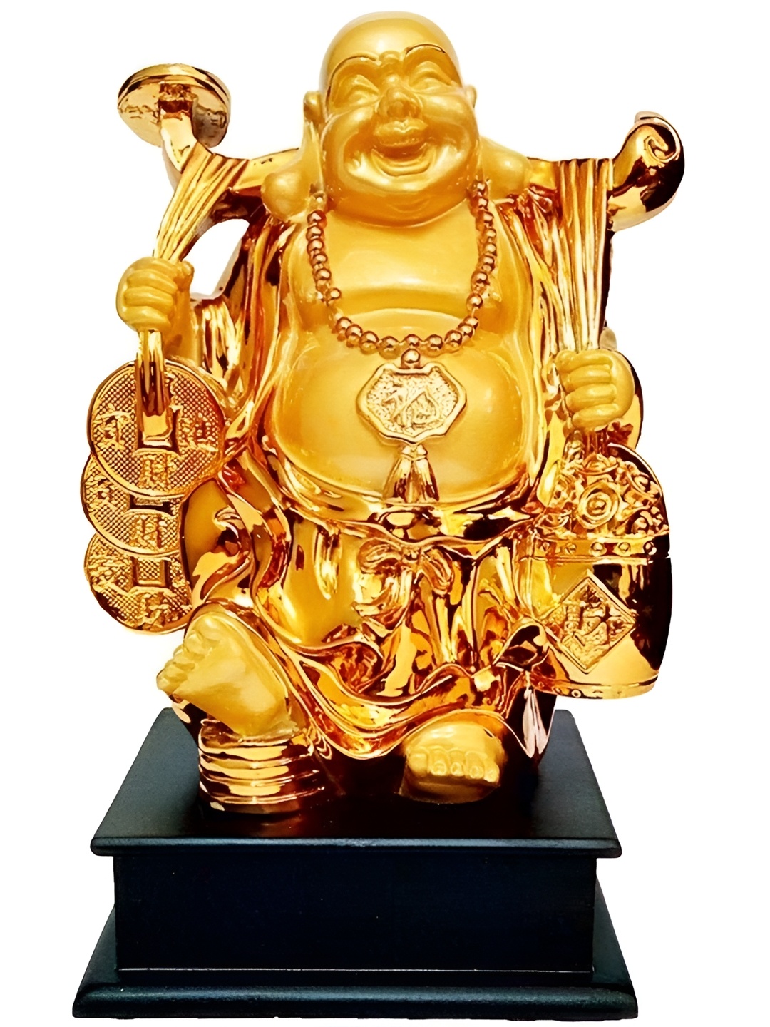 

krishnagallery1 Gold-Toned Laughing Buddha Showpiece