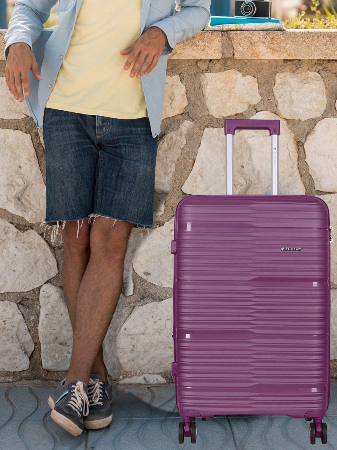 

Polo Class Set Of 2 Textured Hard-Sided Trolley Bag, Purple