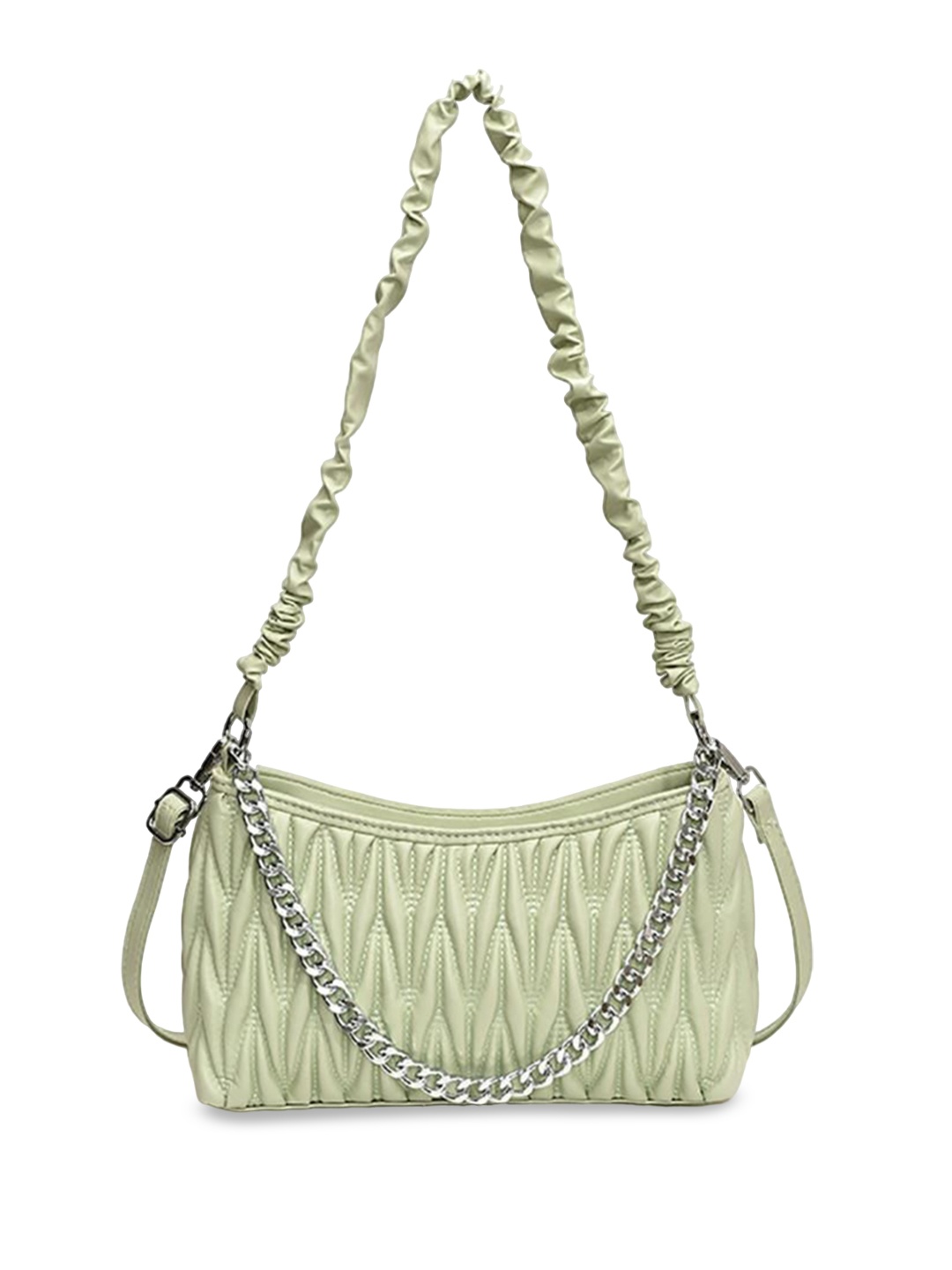 

StyleCast x Revolte Women Textured Structured Shoulder Bag, Green