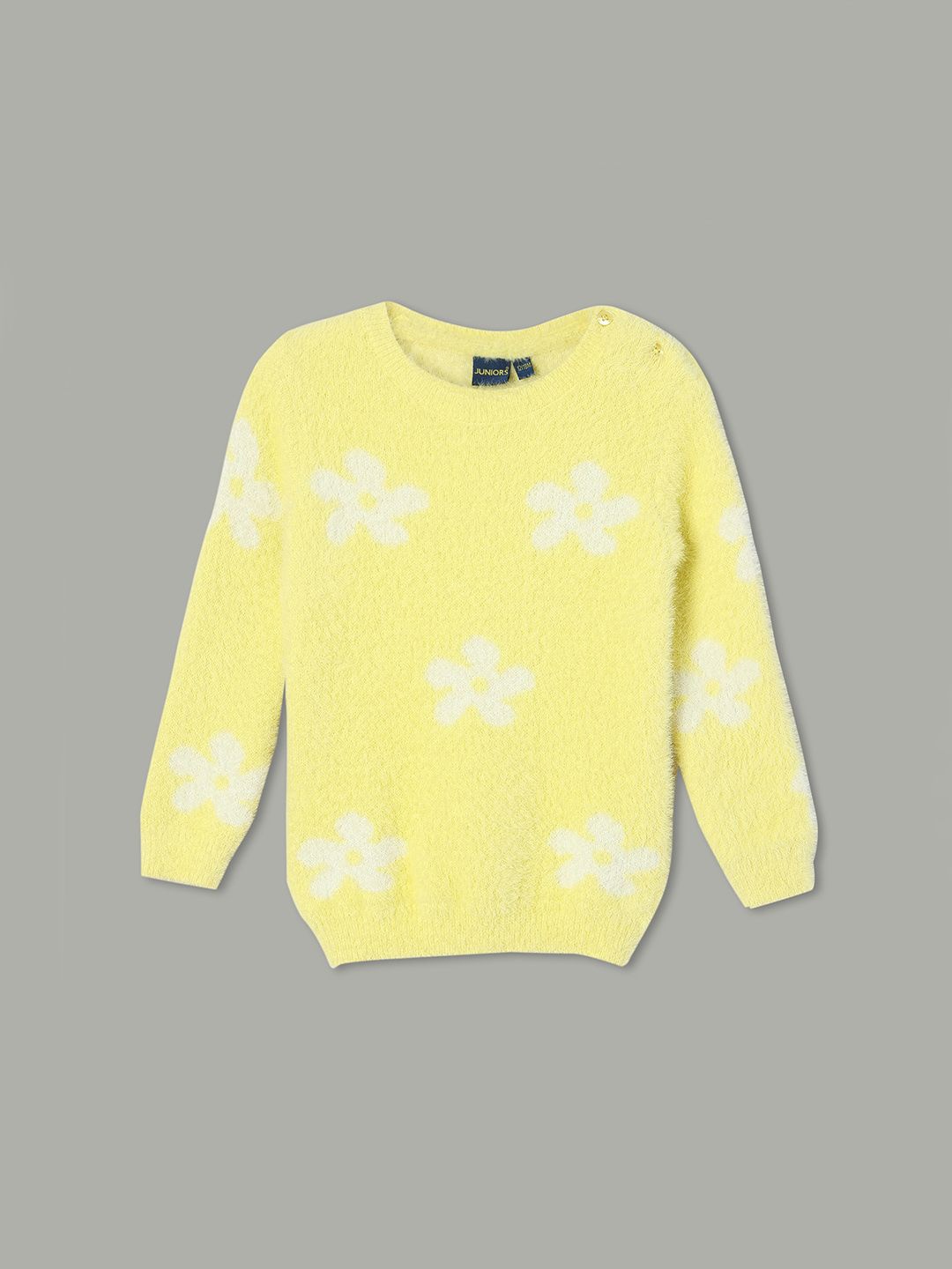 

Juniors by Lifestyle Girls Floral Printed Pullover, Yellow