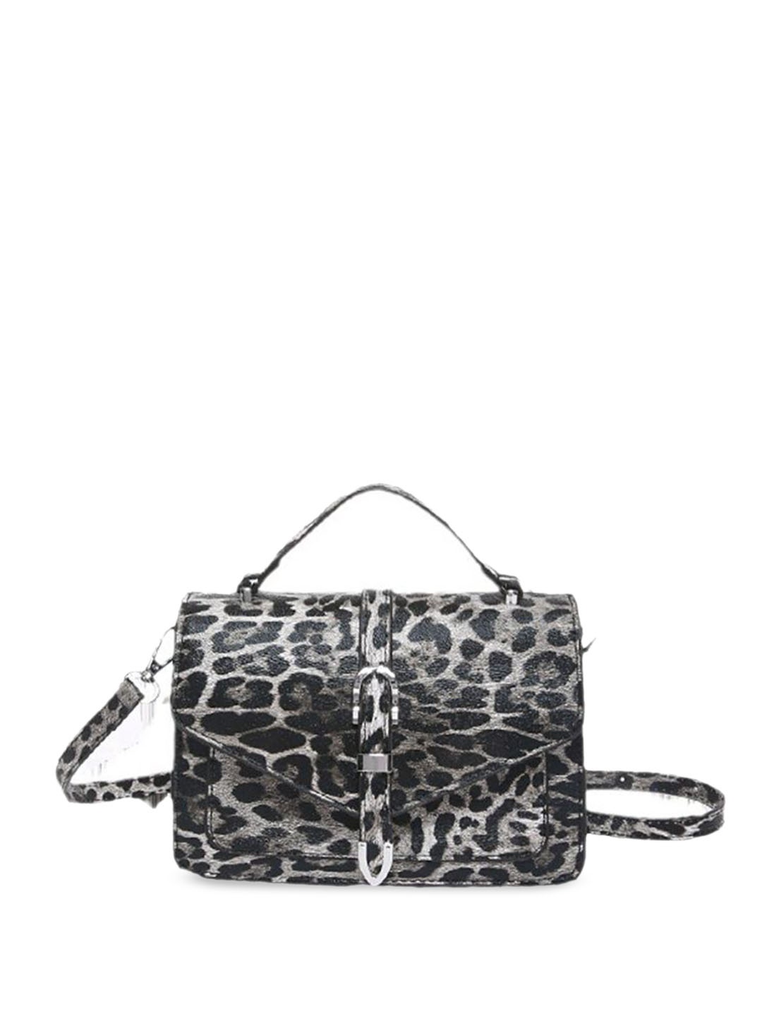 

StyleCast x Revolte Women Animal Printed Bowling Satchel Bag, Black