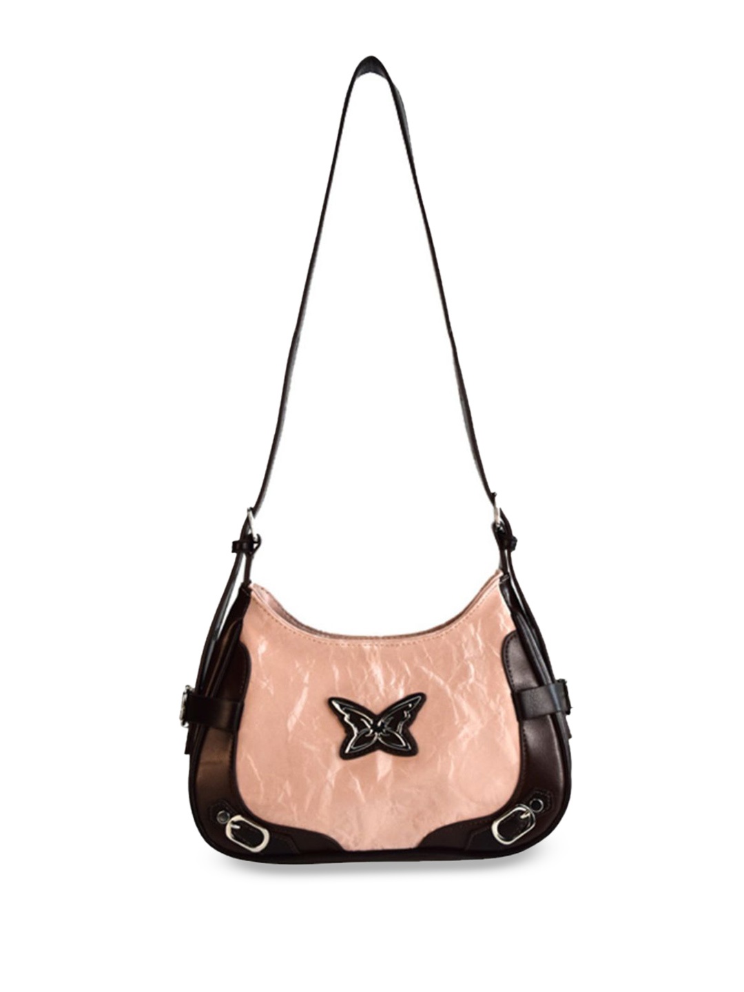 

StyleCast x Revolte Women Colourblocked Swagger Sling Bag, Peach