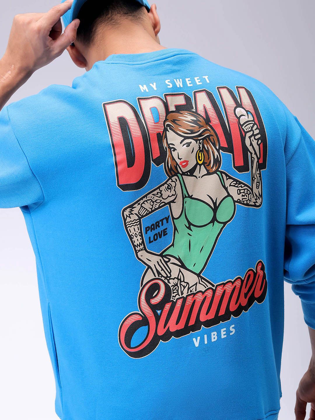 

The Indian Garage Co Men Printed Sweatshirt, Blue