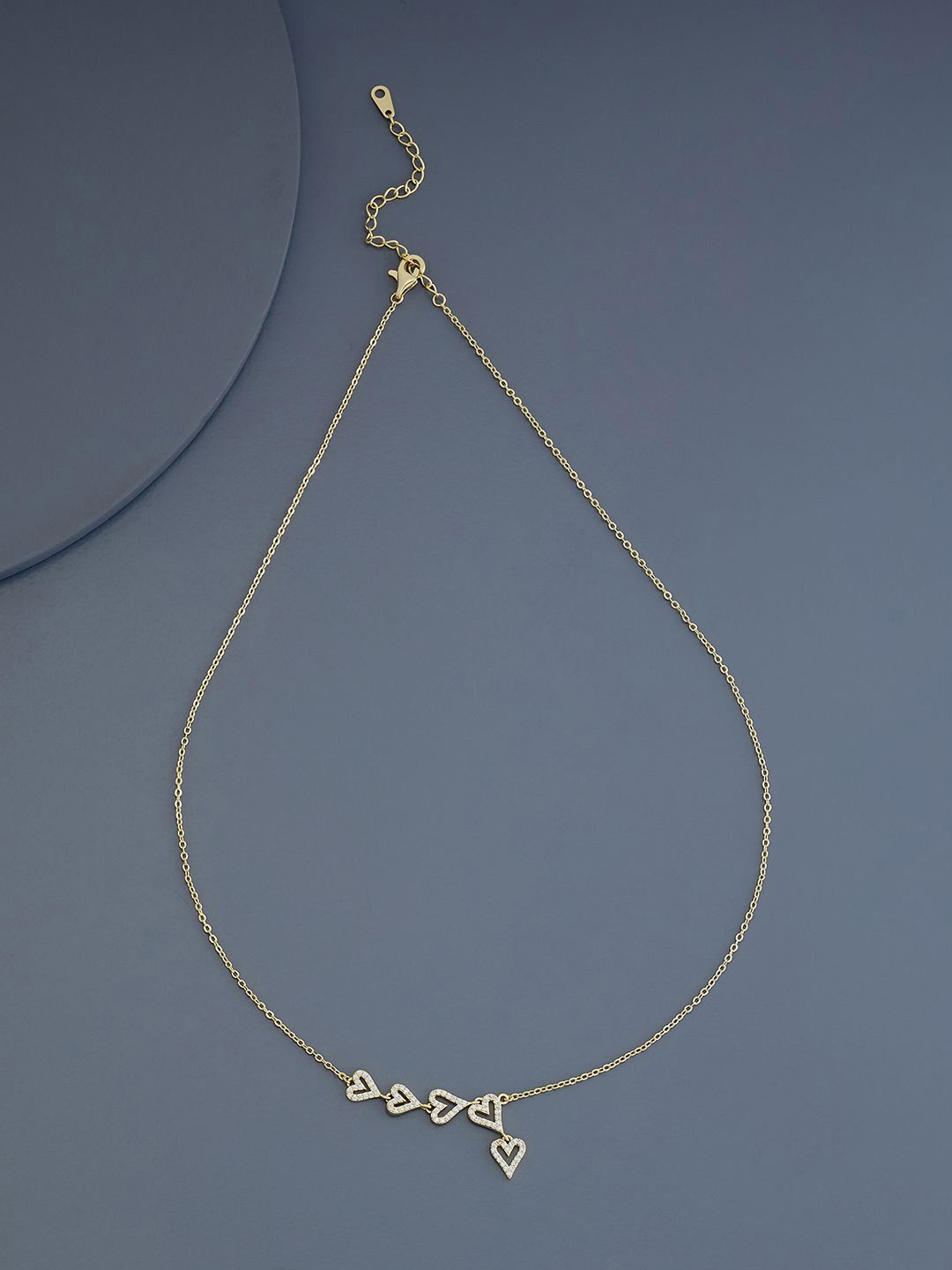 

Kushal's Fashion Jewellery Gold-Plated Cubic Zirconia Statement Chain