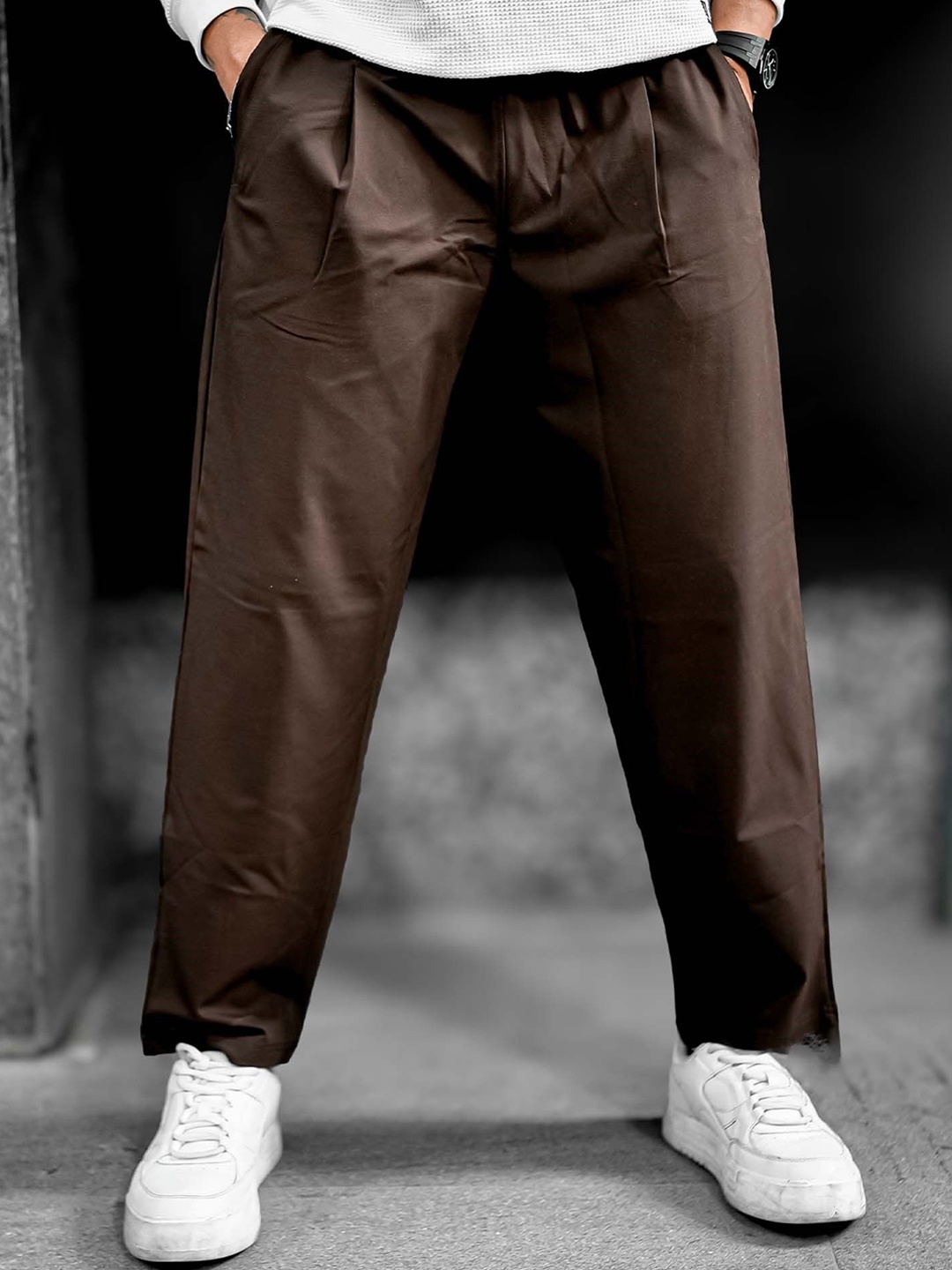 

Maniac Men Relaxed Fit Track Pants, Brown