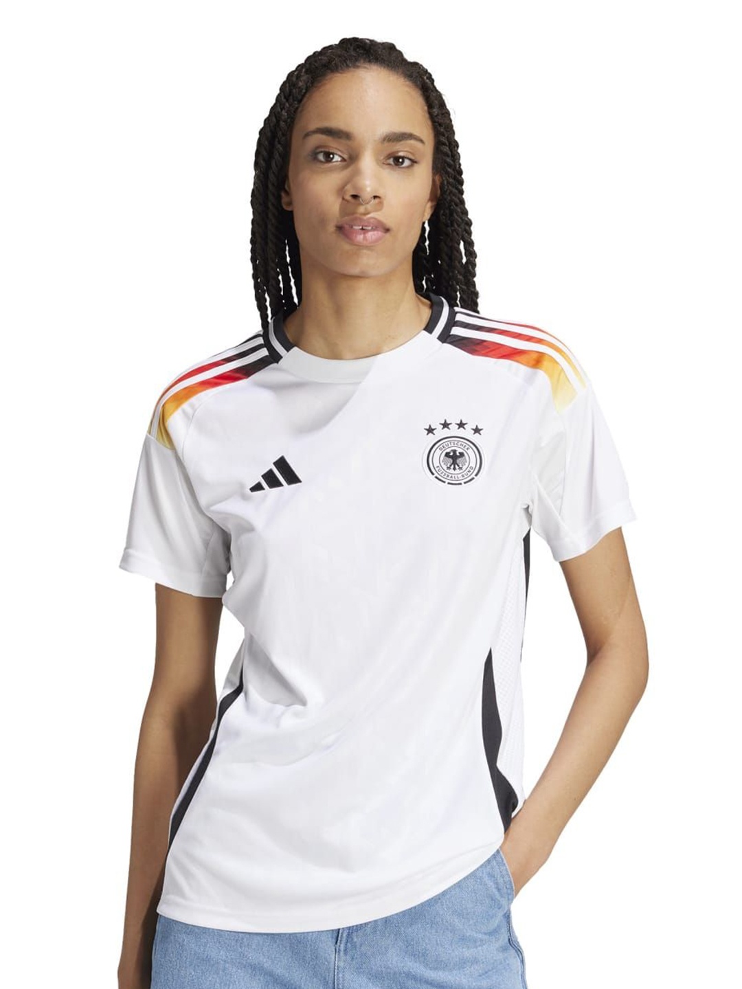 

ADIDAS Dfb H Jsy W Printed Tshirt, White