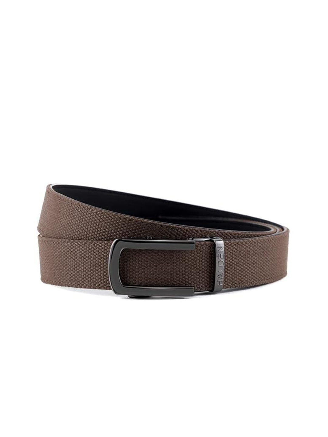 

HALDEN Men Textured Leather Belt, Brown
