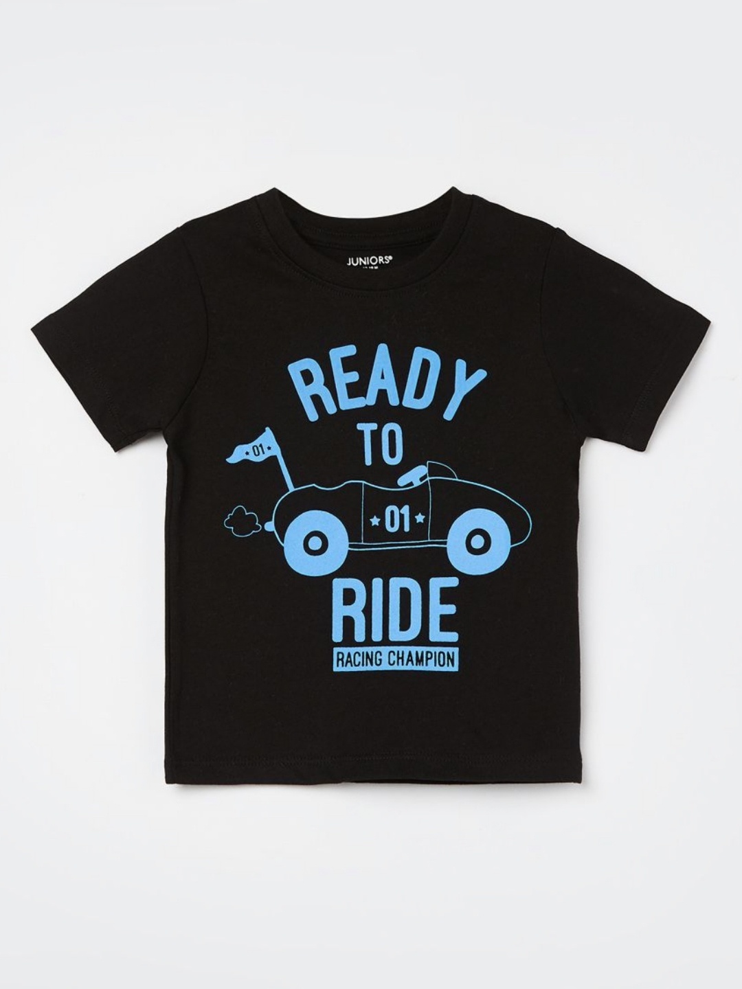 

Juniors by Lifestyle Boys Graphic Printed Round Neck Cotton T-shirt, Black