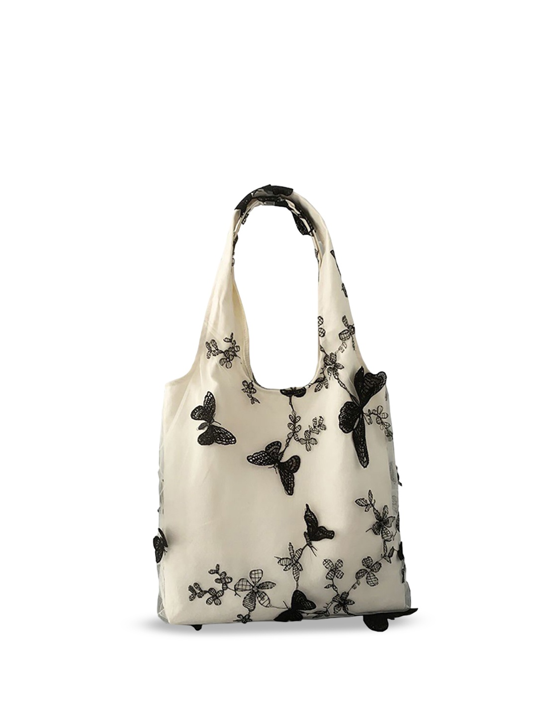 

StyleCast x Revolte Women Textured Structured Tote Bag, Off white