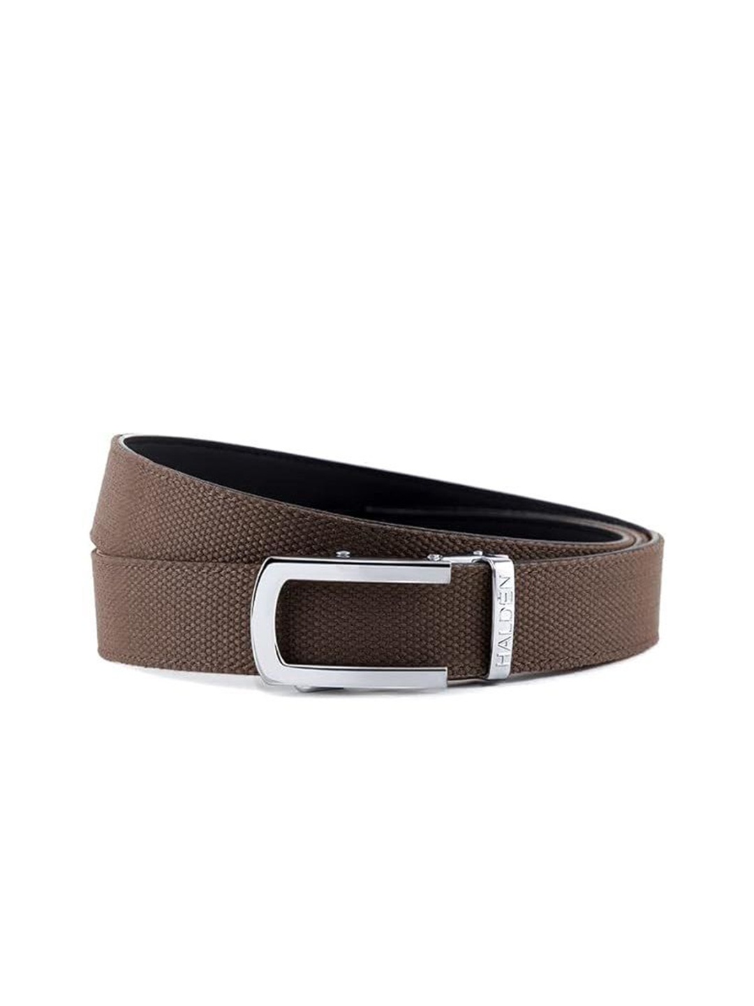 

HALDEN Men Textured Leather Belt, Brown