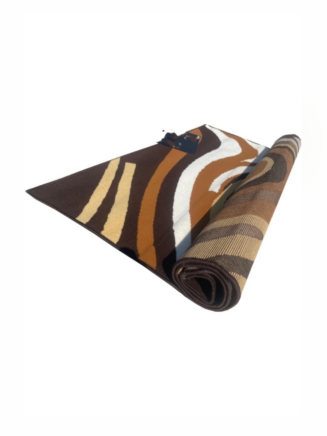

Samjeeda Handloom carpets Red Geometric Anti-Skid Polyester Carpet