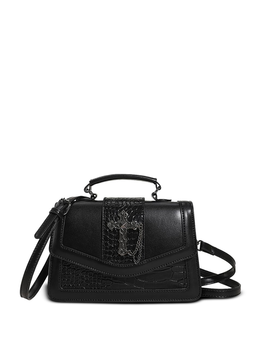 

StyleCast x Revolte PU Bowling Sling Bag, Black