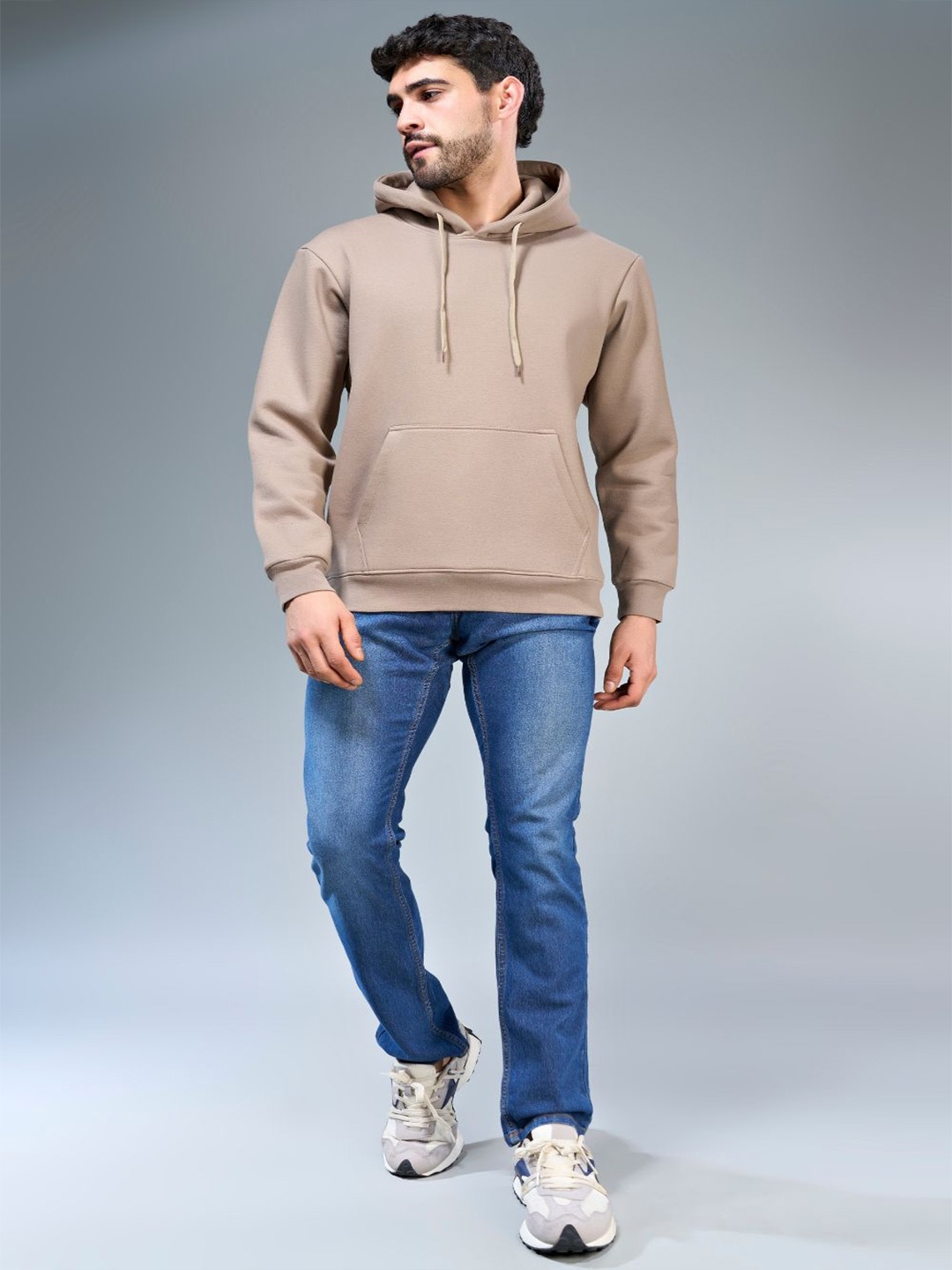 

MAXZONE Men Hooded Cotton Sweatshirt, Nude