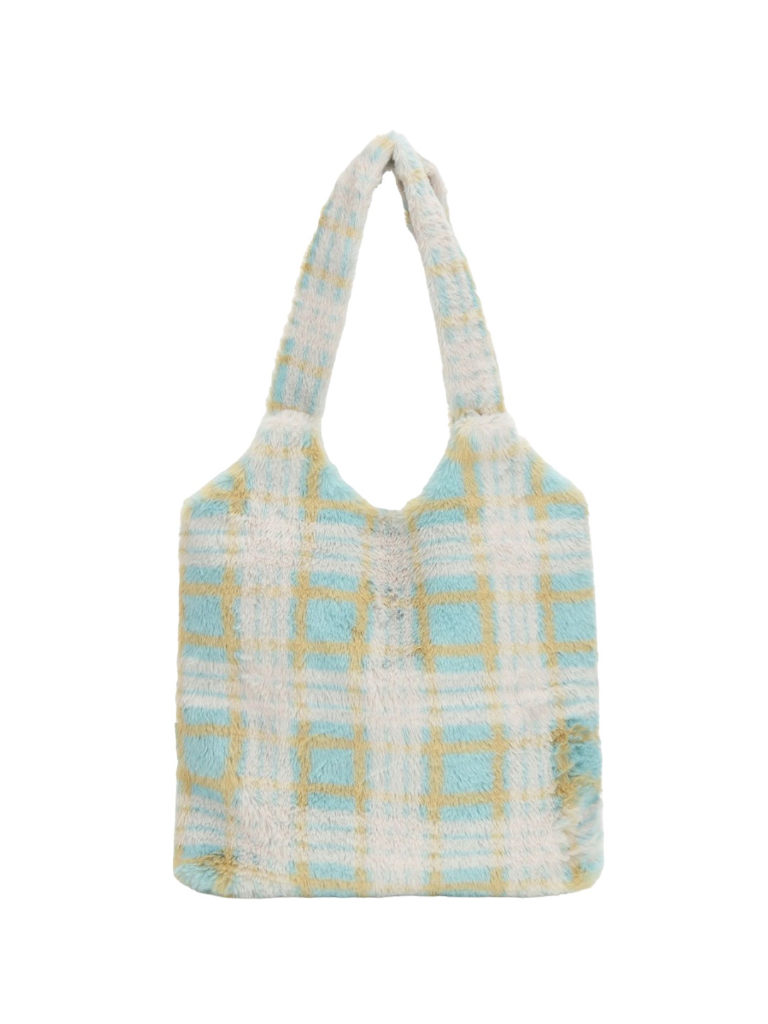 

StyleCast x Revolte Women Checked Shopper Tote Bag, Green