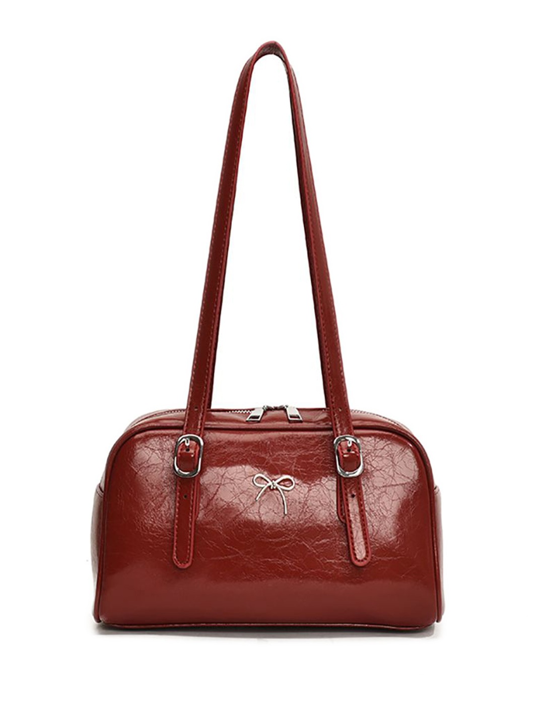 

StyleCast x Revolte Women Textured Structured Sling Bag, Red