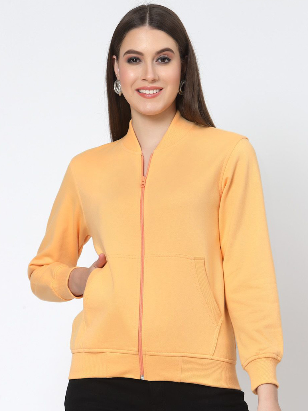 

Kalt Women V-Neck Sweatshirt, Orange