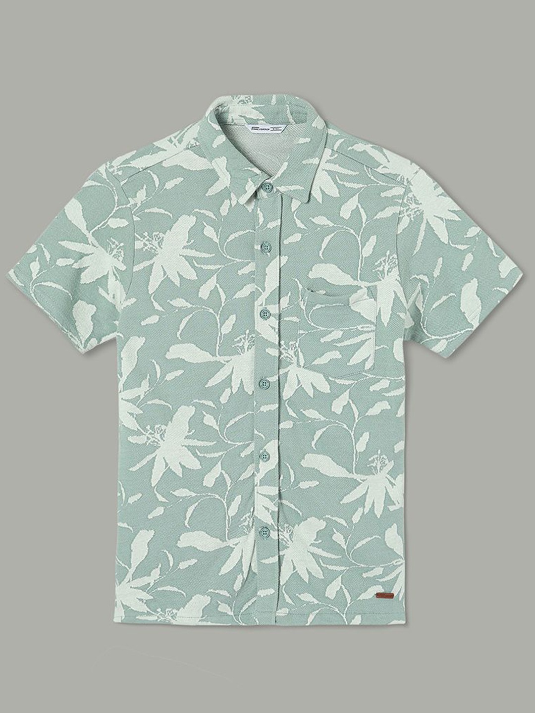 

Fame Forever by Lifestyle Boys Spread Collar Floral Printed Cotton Casual Shirt, Green