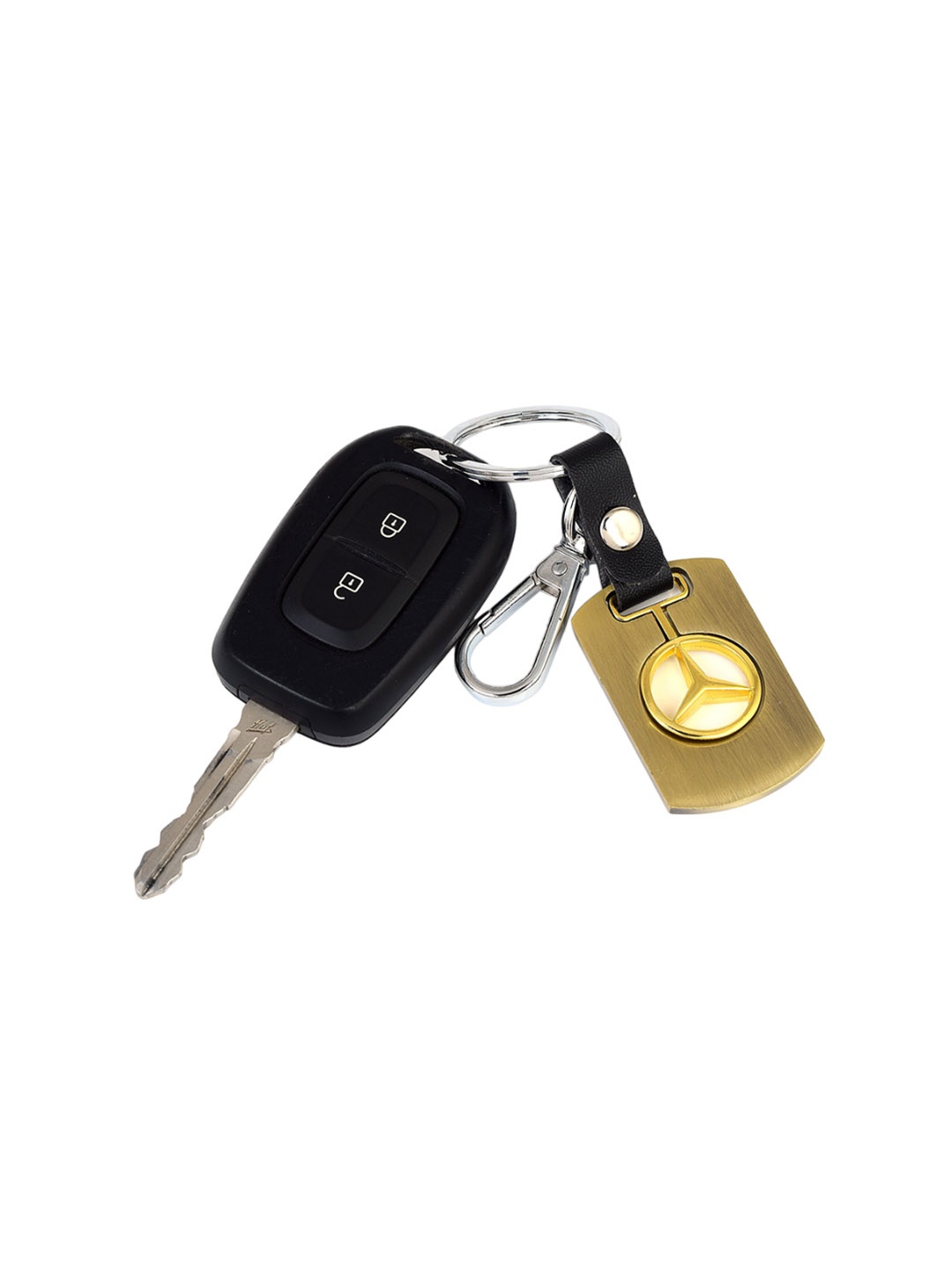 

MEMOIR Gold Plated Stylish Car Keychain, Steel