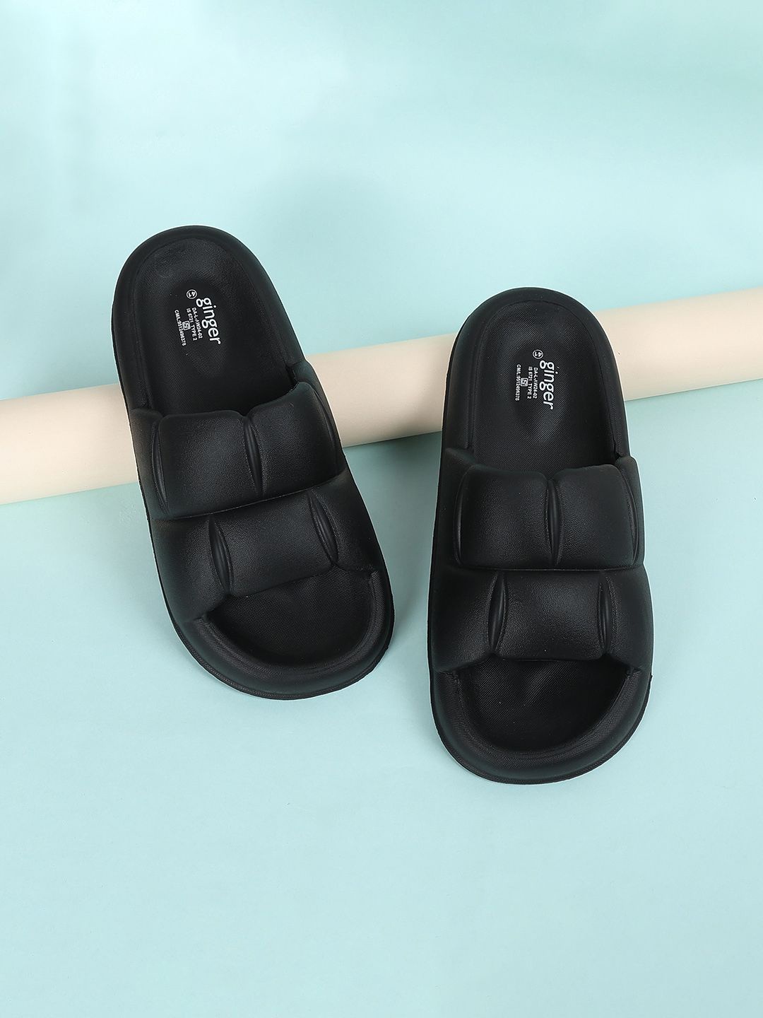 

Ginger by Lifestyle Women Rubber Sliders, Black