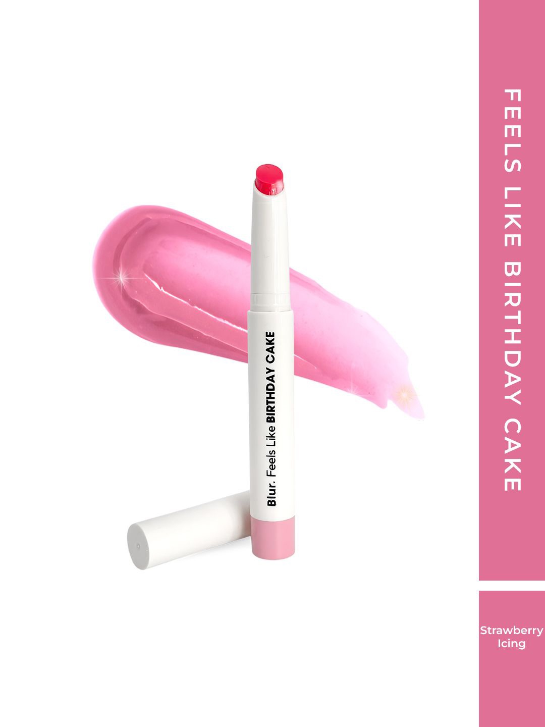 

BLUR INDIA Feels like Birthday Cake Non-Sticky Cheek & Lip Glaze 5 ml - Strawberry Icing, Pink