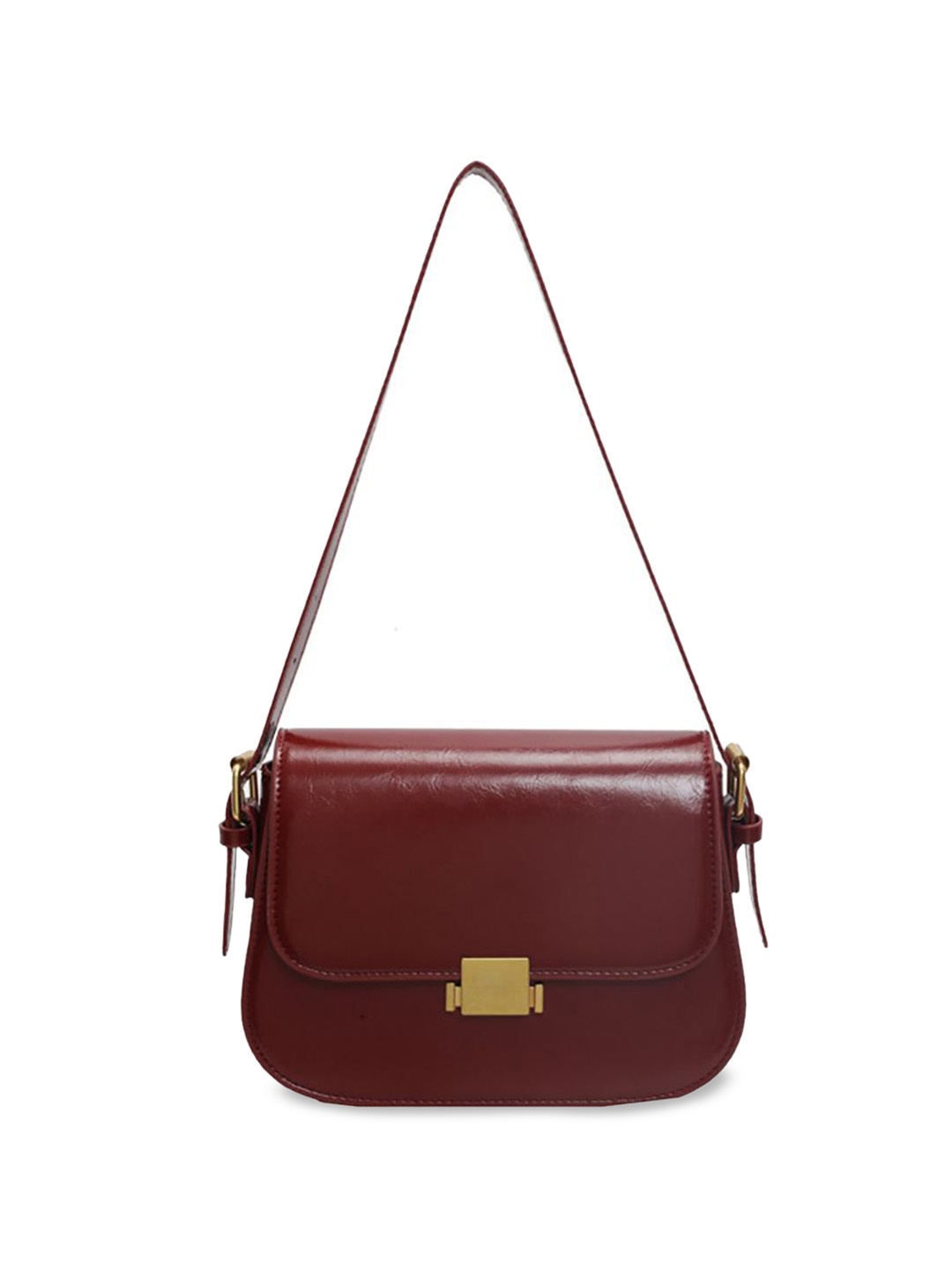 

StyleCast x Revolte Women Solid Structured Sling Bag, Maroon