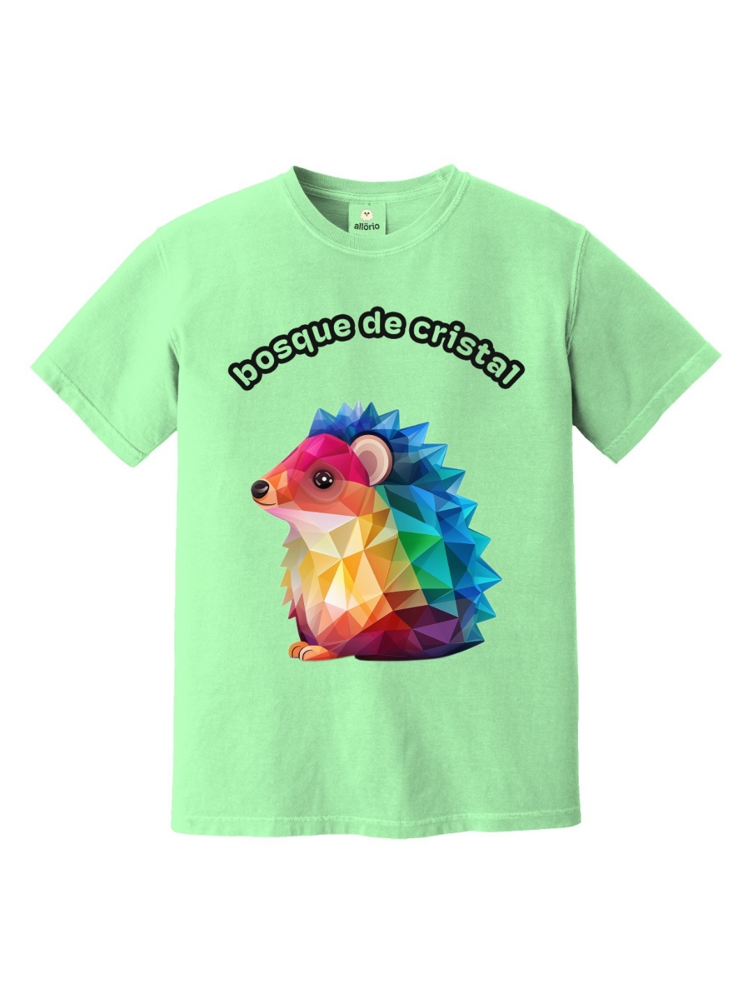 

allorio kids Girls Printed Pure Cotton Applique T-shirt, Green