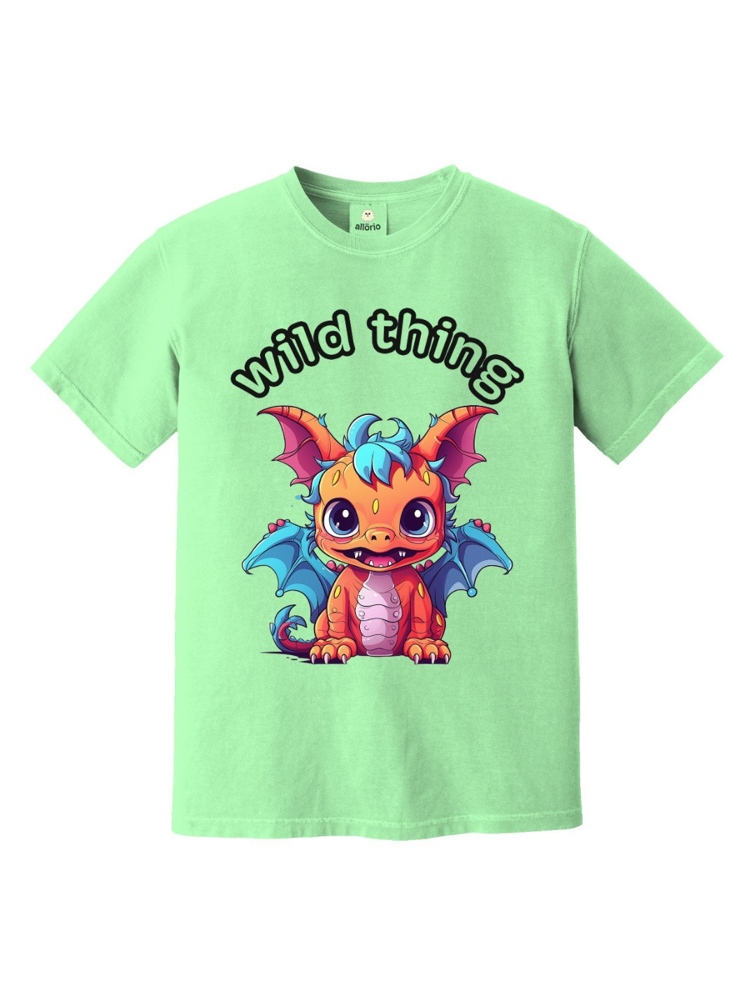 

allorio kids Girls Printed Pure Cotton Applique T-shirt, Green