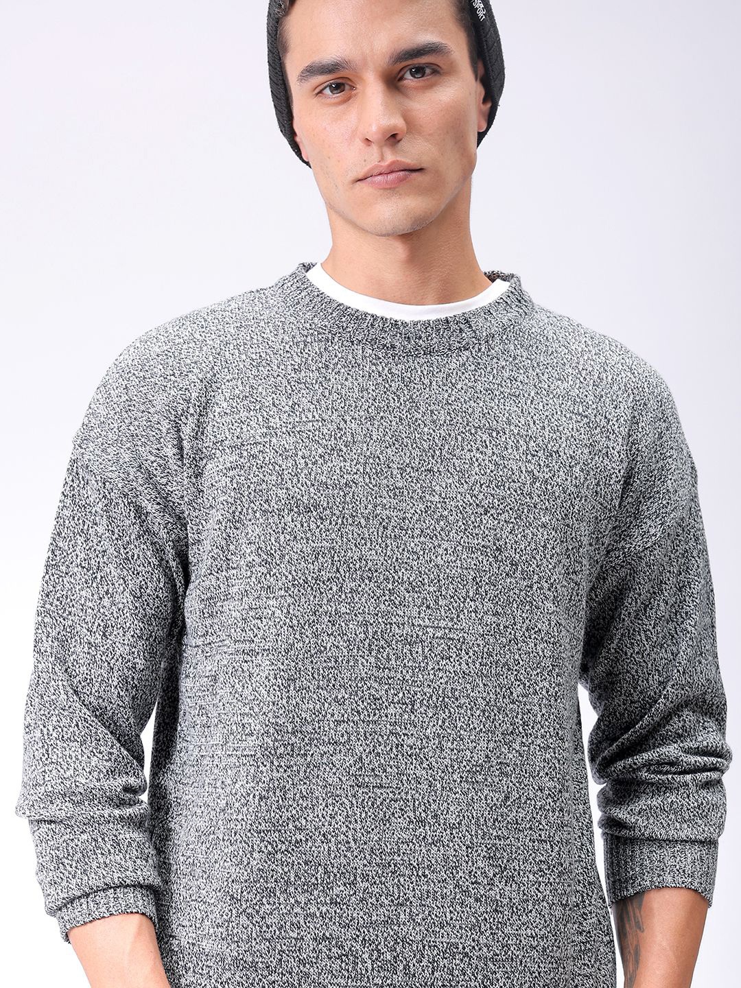 

The Indian Garage Co Men Round Neck Pullover, Black