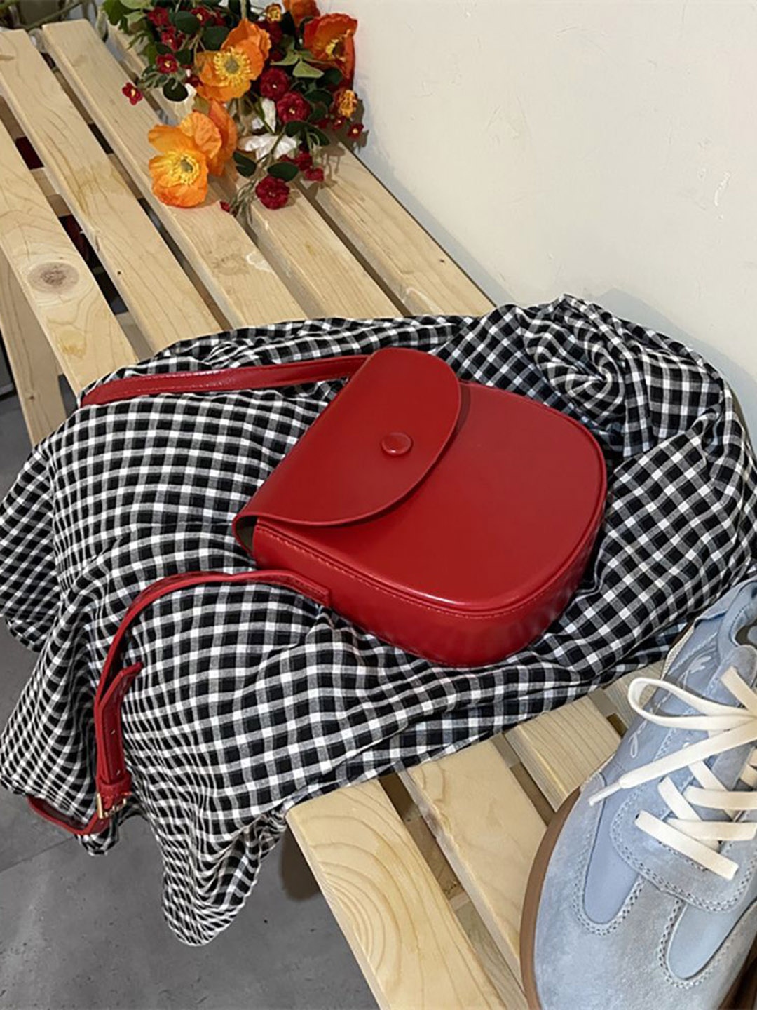 

StyleCast x Revolte Women Solid Shopper Shoulder Bag, Red