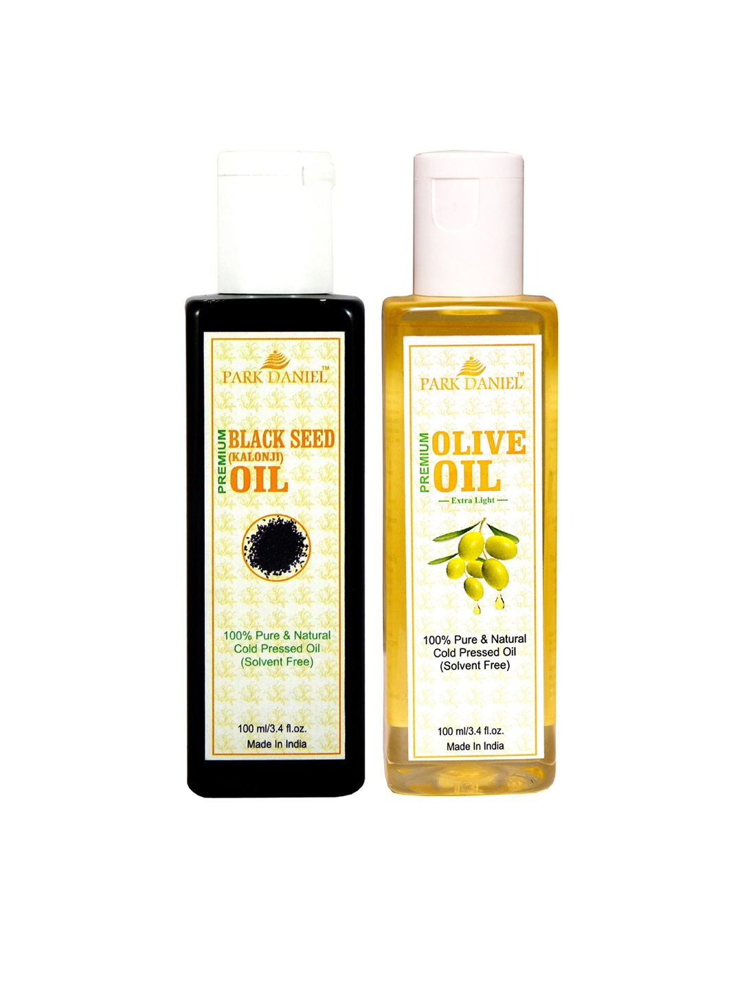 

Park Daniel Set Of 2 Black Seed Oil & Olive Oil - 100 ml Each, Transparent