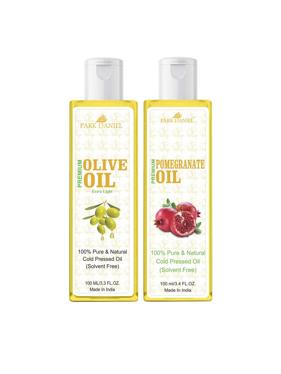 

Park Daniel Set Of 2 Olive & Pomegranate Oil - 100 ml Each, Transparent