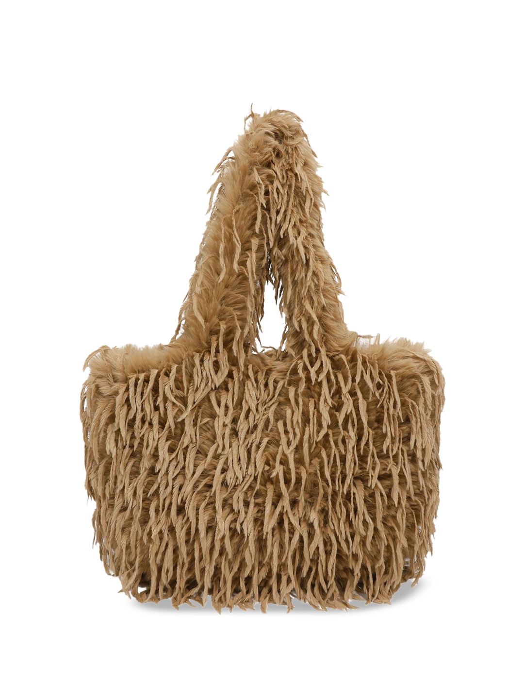 

StyleCast x Revolte Women Self Design Lace Handheld Bag, Khaki