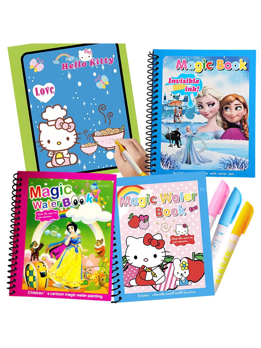 

PLUSPOINT 3 Pcs Magic Quick Dry Reusable Books, Blue