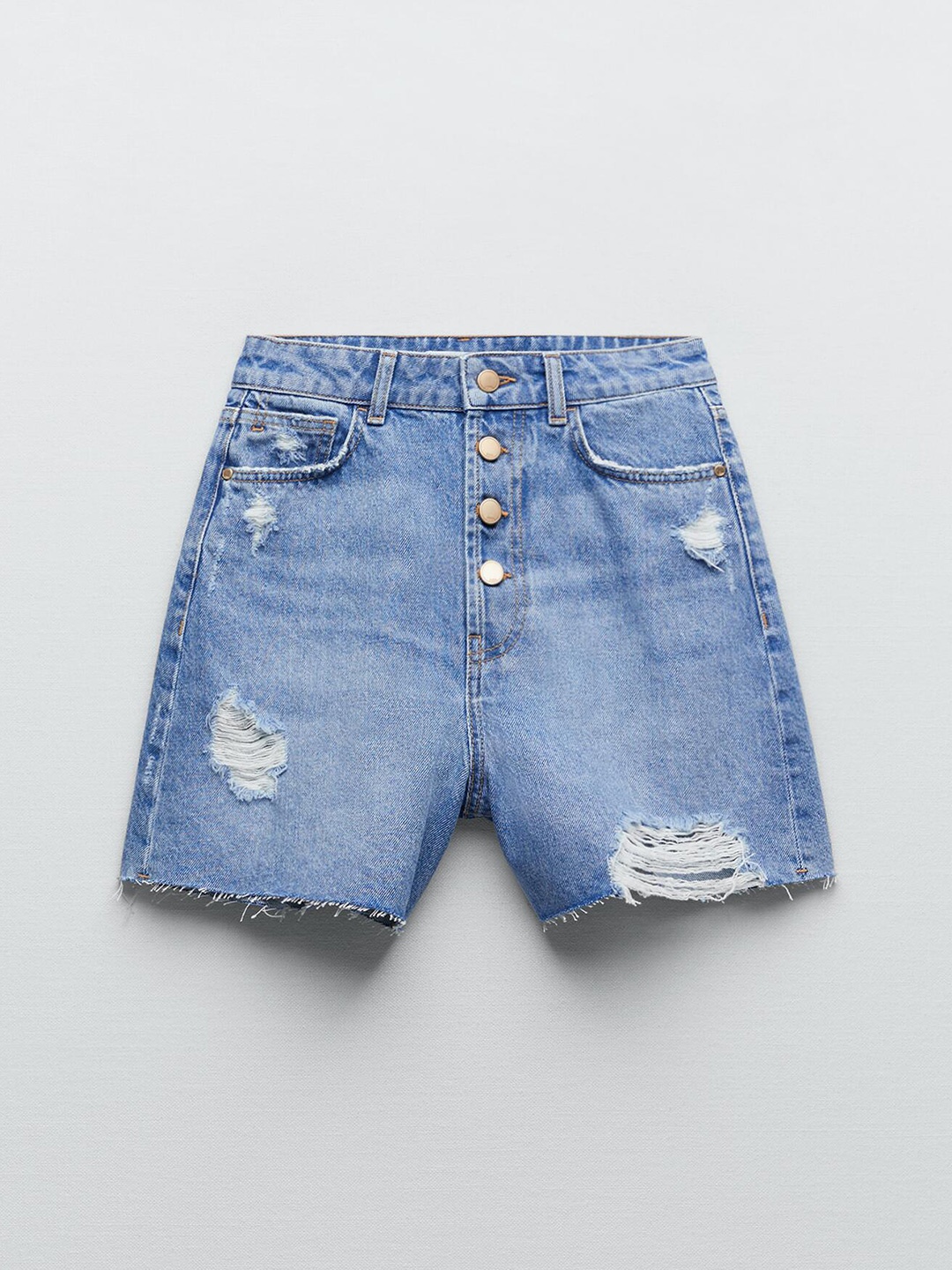 

ZARA Adults-Women Blue Shorts