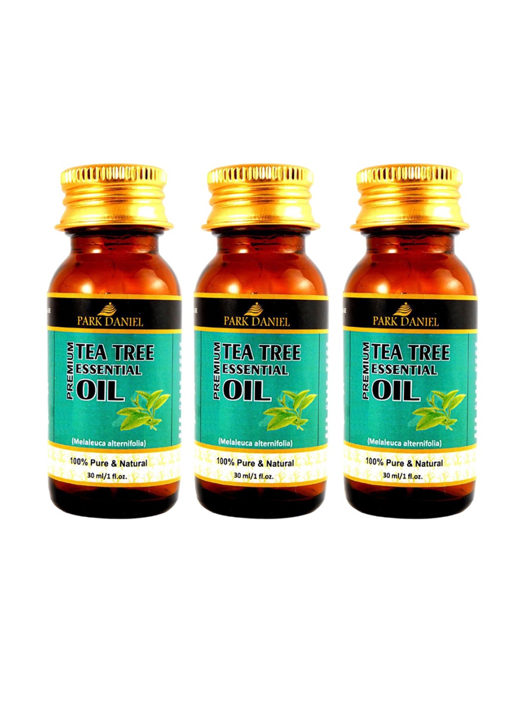 

Park Daniel Set Of 3 Pure Natural & Organic Tea Tree Oil - 30 ml Each, Transparent