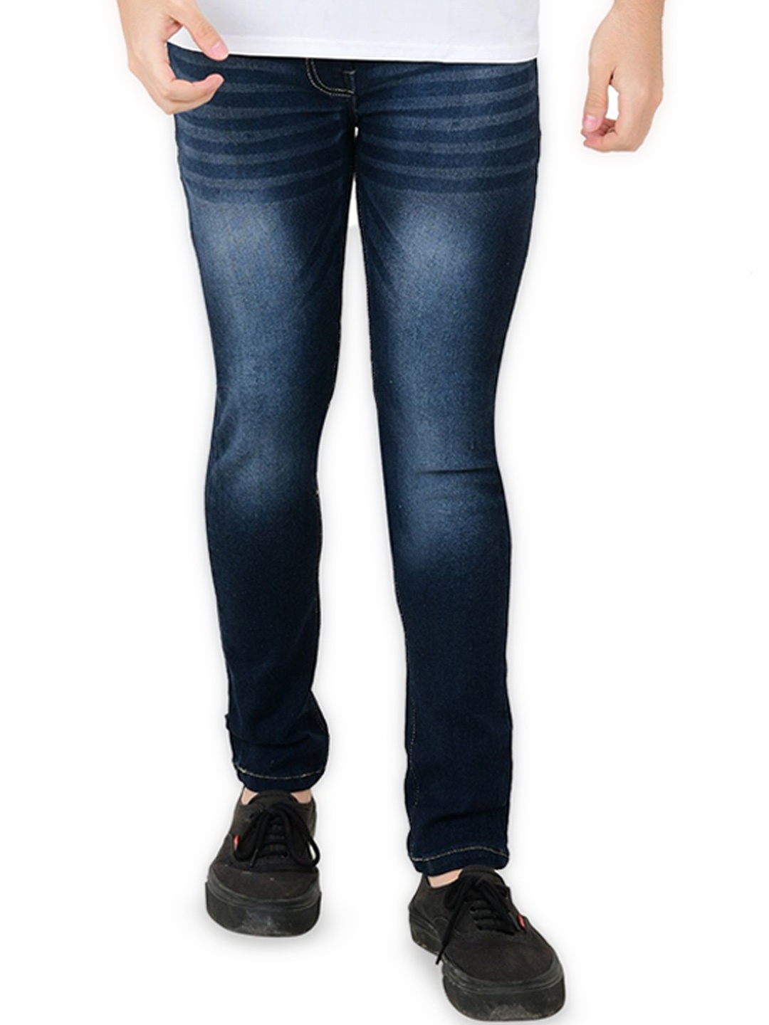 

COMFITS Men Classic Clean Look Heavy Fade Cotton Jeans, Blue