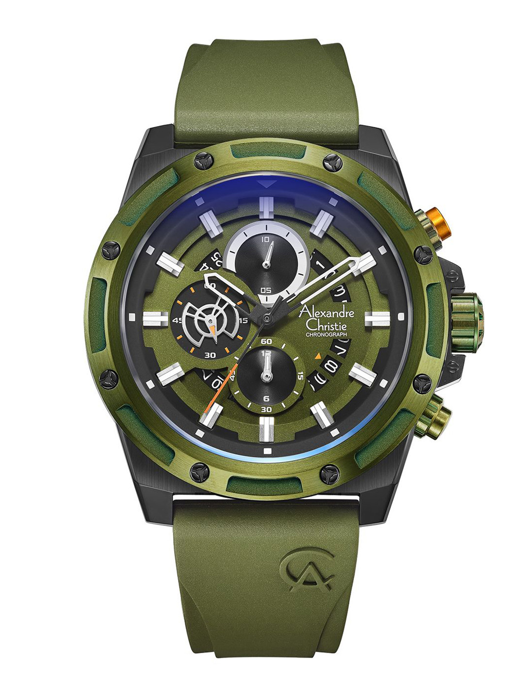 

Alexandre Christie Men Dial & Straps Analogue Watch 6506MCRGAGN, Green