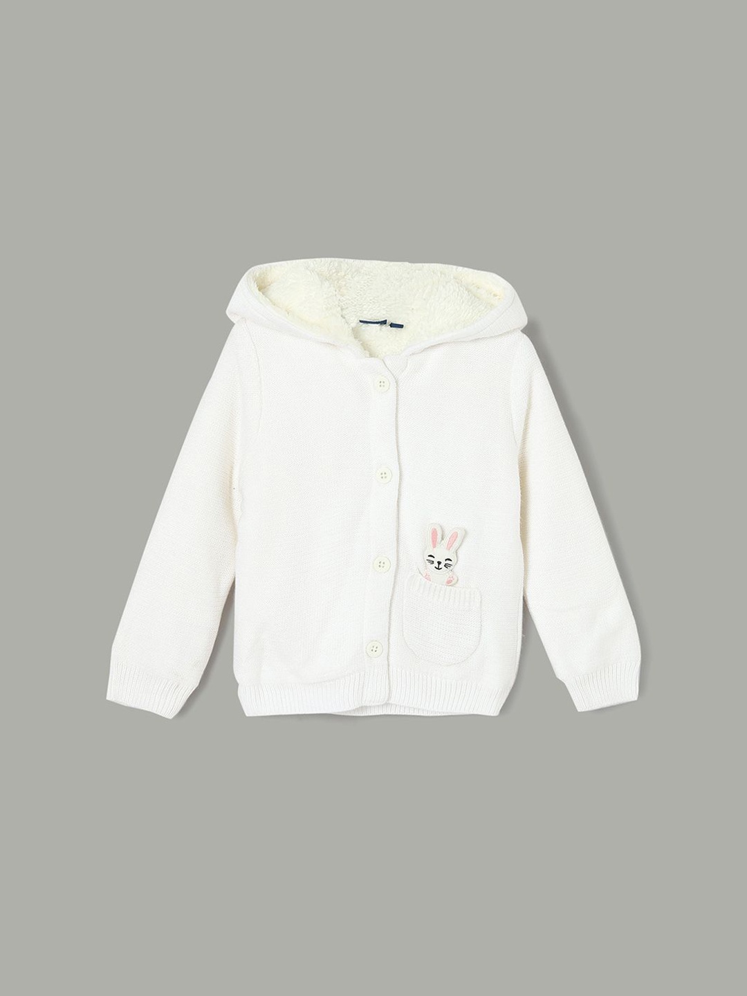 

Juniors by Lifestyle Girls Embroidered Cardigan with Embroidered Detail, White