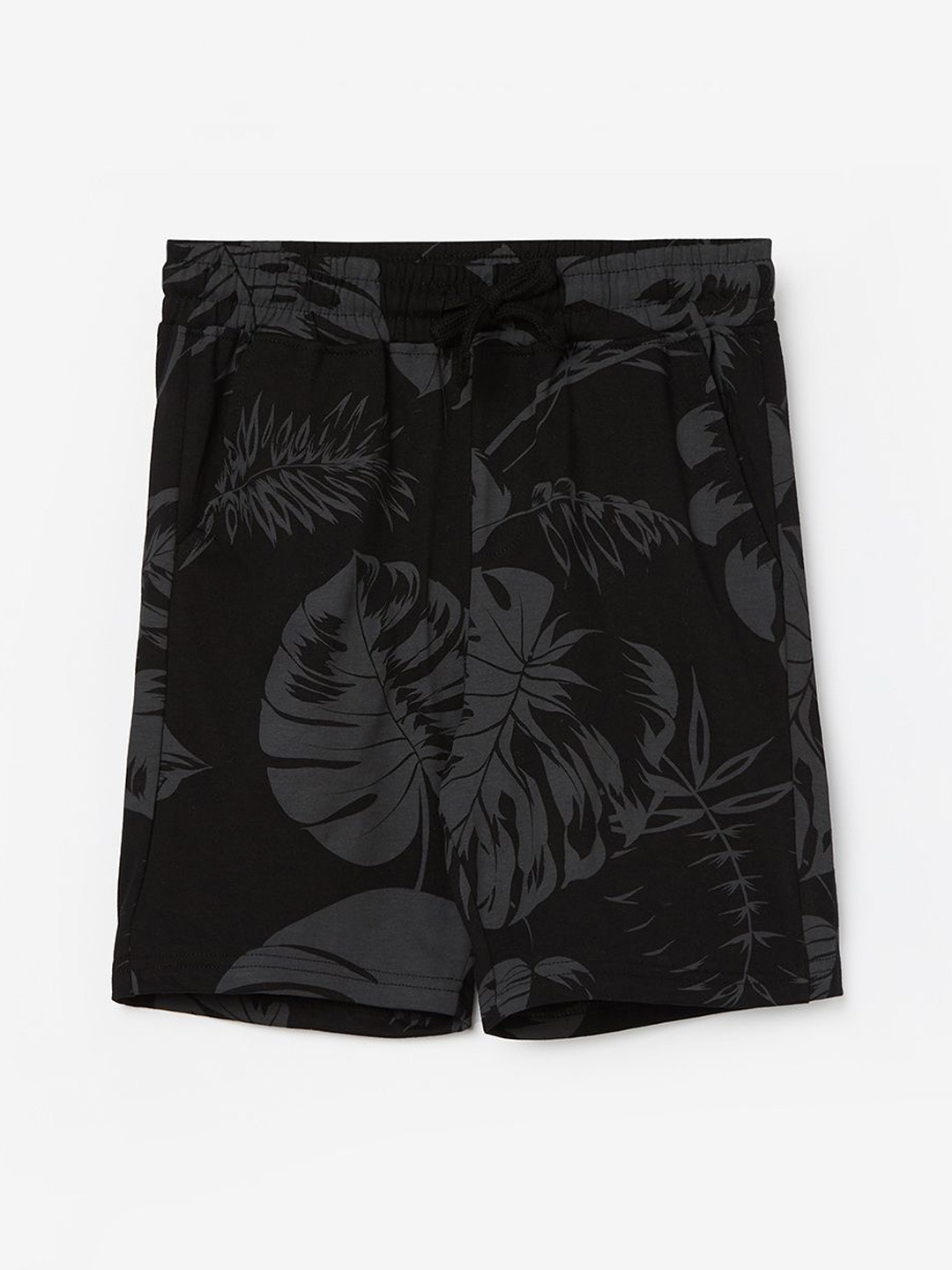 

Fame Forever by Lifestyle Boys Floral Printed Cotton Shorts, Black