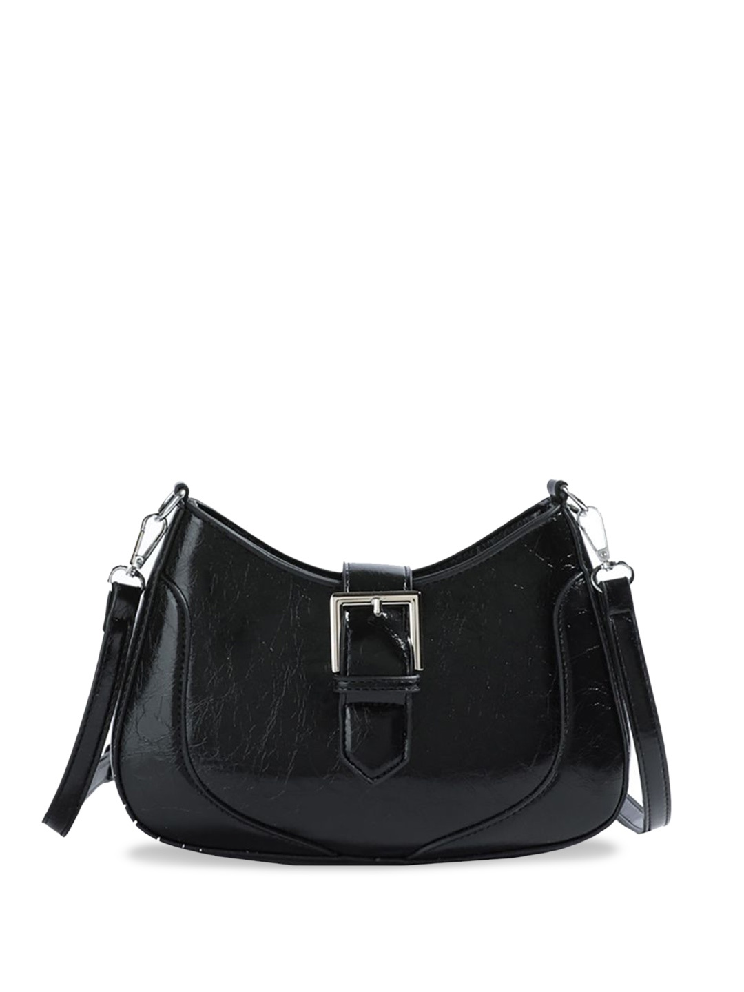 

StyleCast x Revolte Women Textured Structured Sling Bag, Black