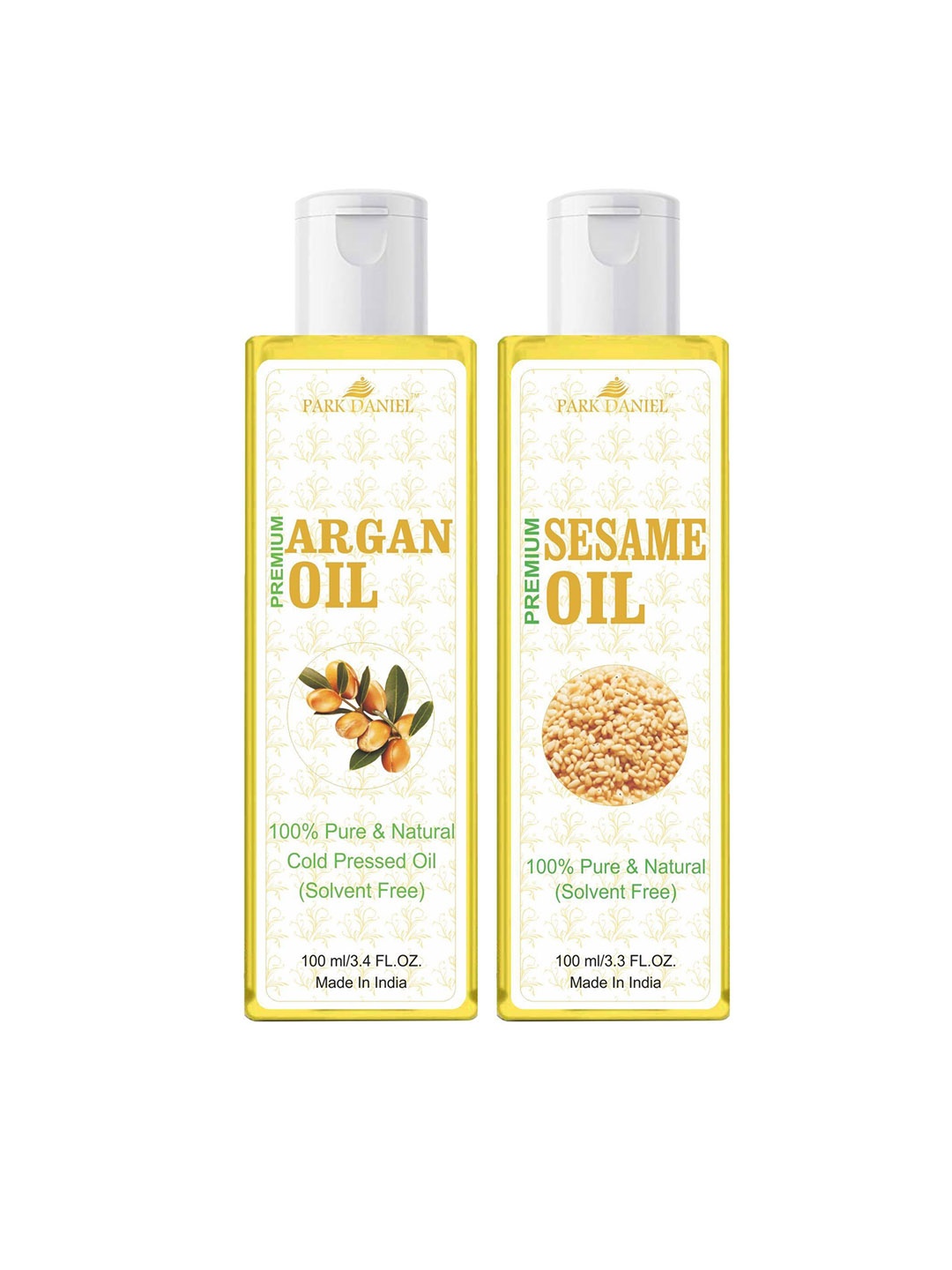 

Park Daniel Set Of 2 Pure & Natural Argan Oil & Sesame Oil - 100 ml Each, Transparent