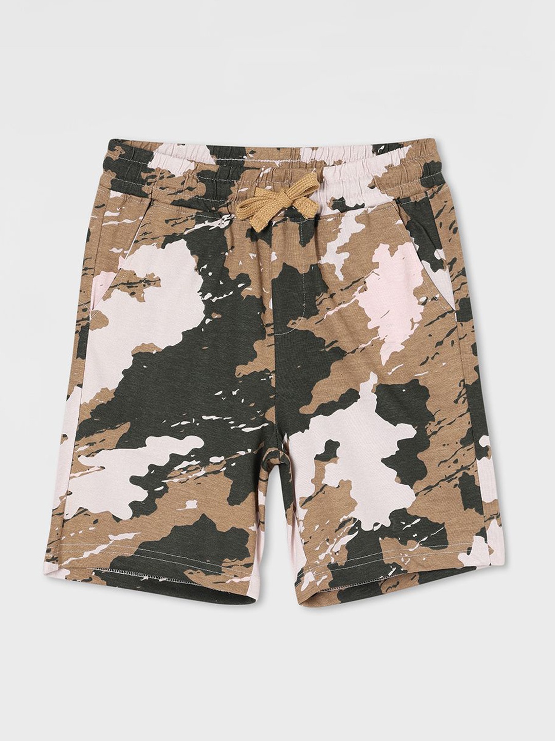 

Fame Forever by Lifestyle Boys Mid-Rise Camouflage Printed Shorts, Green