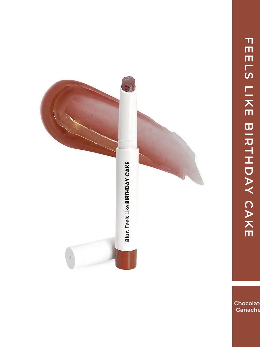 

BLUR INDIA Feels like Birthday Cake Non-Sticky Cheek & Lip Glaze 5 ml - Chocolate Ganache, Brown