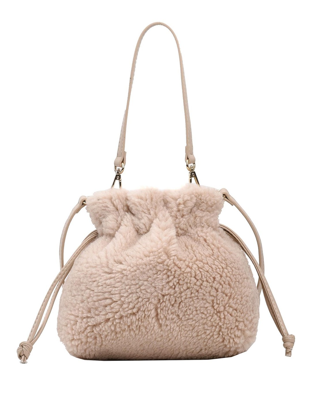 

StyleCast x Revolte Women Solid Lace Sling Bag, Beige