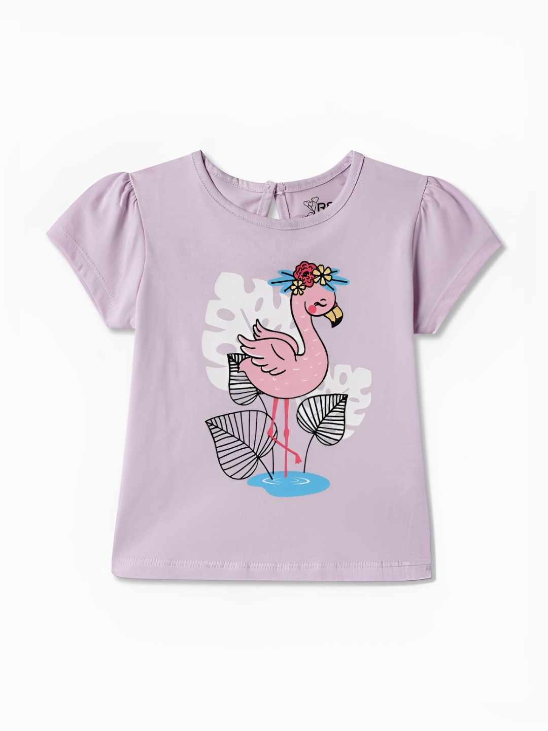 

R&B Girls Graphic Printed Round Neck Cotton T-shirt, Purple