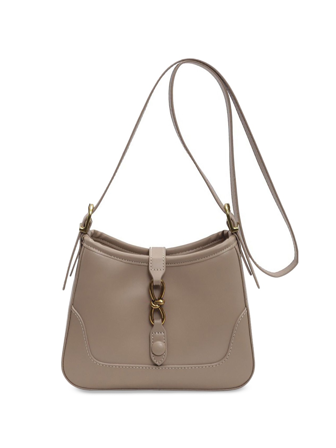 

StyleCast x Revolte Women Solid Structured Sling Bag, Khaki